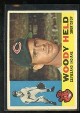 1960 TOPPS #178 WOODY HELD INDIANS VGEX E012417