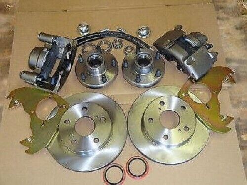 1967 1968 1969 FORD MUSTANG V8 BOLT ON FRONT DISC BRAKE CROSSDRILL ROTORS - Picture 1 of 2