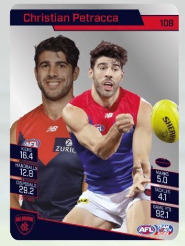 Tarjetas de fútbol americano paralelas plateadas de Team Coach de la AFL 2022 - ELIGE TU TARJETA - Imagen 1 de 105