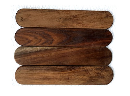 Khartal made of Sheesham Wood from Jaisalmer, Medium size - Picture 3 of 5