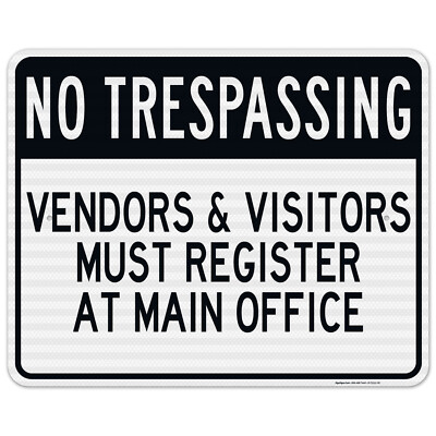 No Trespassing Black Sign,