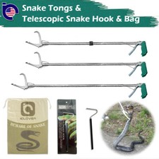 Heavy Duty Snake Tongs Snake Bag Reptile Snake Hook Catcher Stick Handling Tools
