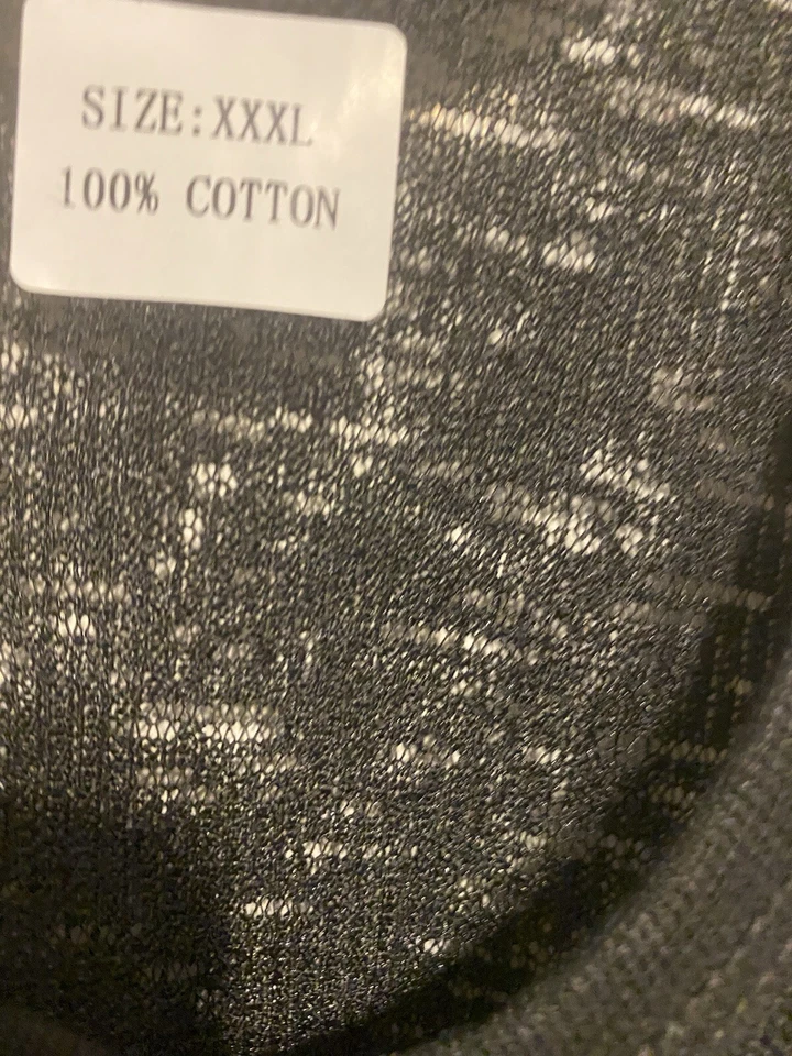 Camiseta sin mangas transparente negra de algodón quemado transparente transparente para hombre nueva sin etiquetas XXXL Foto 2 de 4