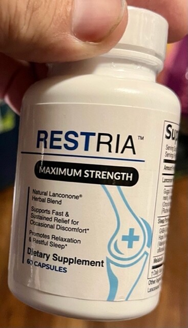 Nutriomo Labs RESTRIA Max Strength Pain Relief - Natural Lanconone (60 Caps)!