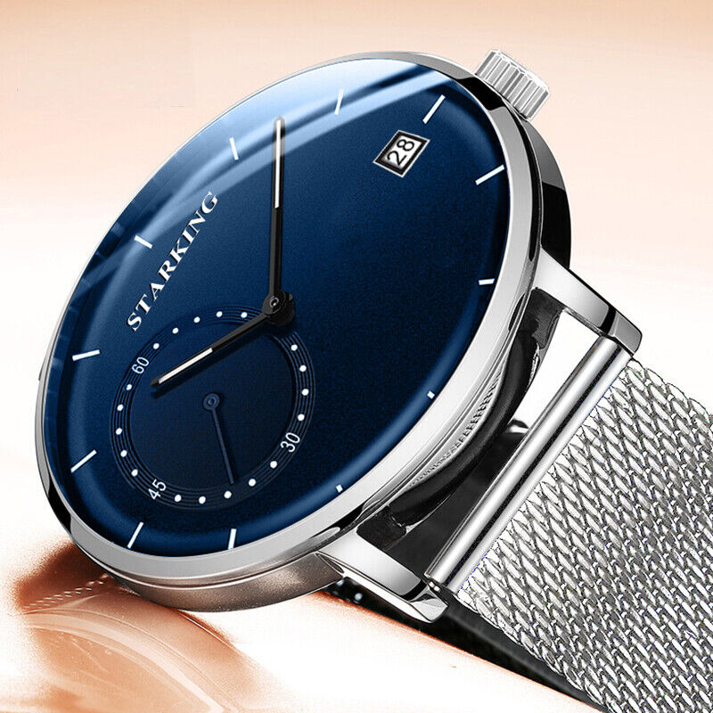 New Luxury Men's Quartz Analog Stainless Steel Band Wrist Watches Men
