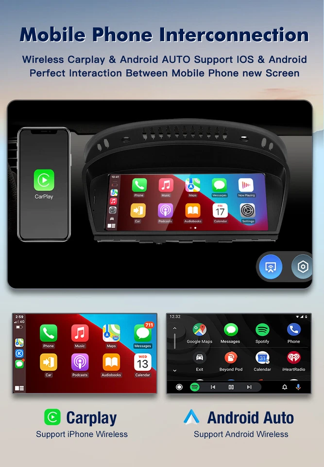 8.8" For BMW 3 5 Series E90 E60 CCC 2005-2008 Carplay Stereo Radio Screen GPS - Image 4 of 4