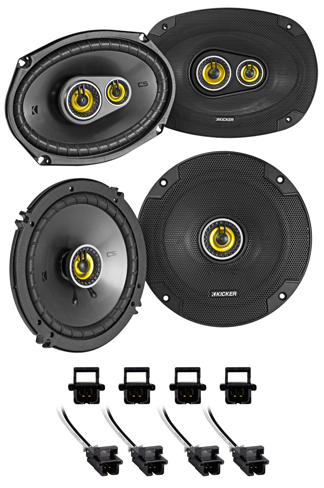 Замена переднего заднего динамиков Kicker 46CSC для Chevrolet Chevy Impala 2000-13 годов выпуска