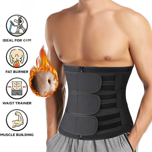 Men Sweat Sauna Waist Trainer Weight Loss Neoprene Corset Cincher Body Shaper US