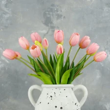 5 Stems Faux Tulip | Artificial Flower | Home Decoration | Gifts - Light Pink