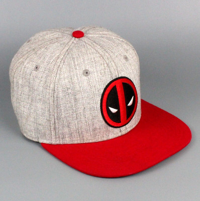 Marvel Deadpool Hat Adjustable Snapback Wide Flat Brim Cap Acrylic Wool Cotton