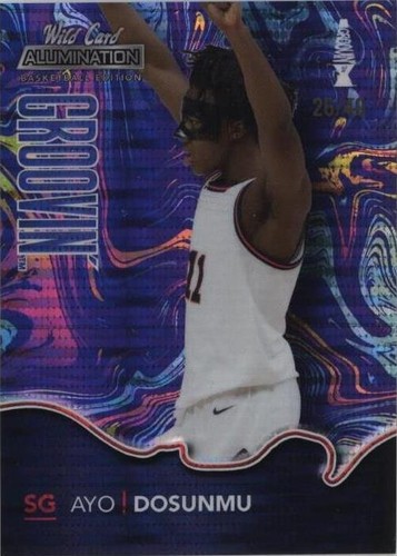 2021-22 Wild Card Alumination #BG-5 Ayo Dosunmu Blue Groovin