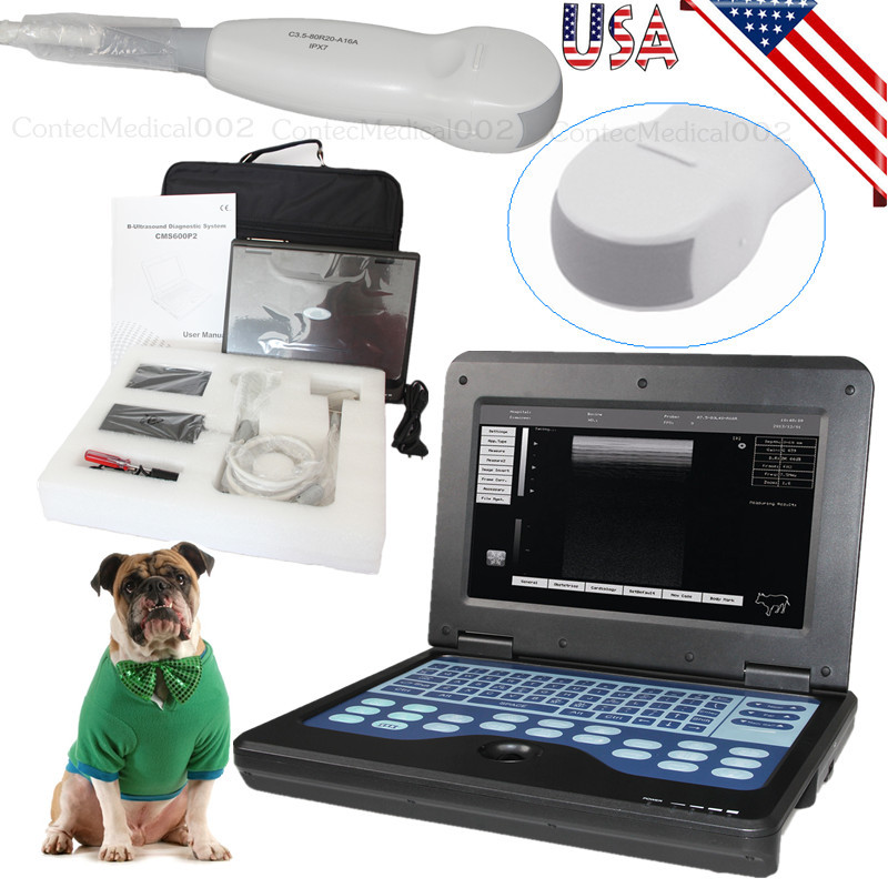 Veterinary Ultrasound Scanner Laptop Ultrasound Machine Micro Convex For Dog/Cat