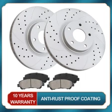 Front Disc Rotors + Ceramic Pads for 2009-2014 2016 2017 2018 2019 Nissan Maxima