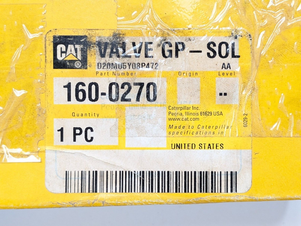 Genuine CAT OEM 160-0270: VALVE GP-SOL *NEW* Caterpillar 327-0308