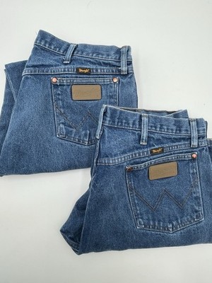 Two Wrangler 13MWZ 38x31 Cowboy Cut Jeans Medium Blue