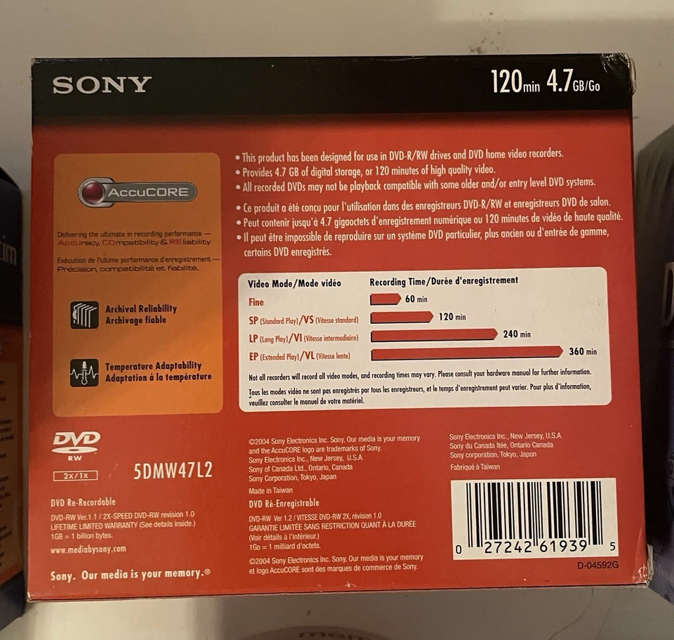 Lote sellado Sony, Memorex y Verbatim DVD-RW, DVD-R, CD-RW y CD-R. 70+ Foto 4 de 4