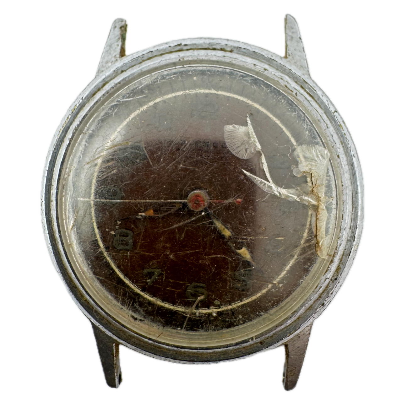 Vintage Pierce A1497 Copper Dial Men's Mechanical Wristwatch Steel & Chrome