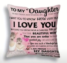 Besondere liebevolle Tochter Kissen Kissenbezug Geschenk 45x45cm