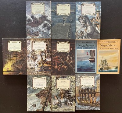 HORATIO HORNBLOWER Nautical Novels by C.S. Forester.  Books 1-11. Paperback. GC