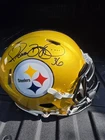 Pittsburgh Steelers Autographed Gold Football Helmet Jerome Bettis FS