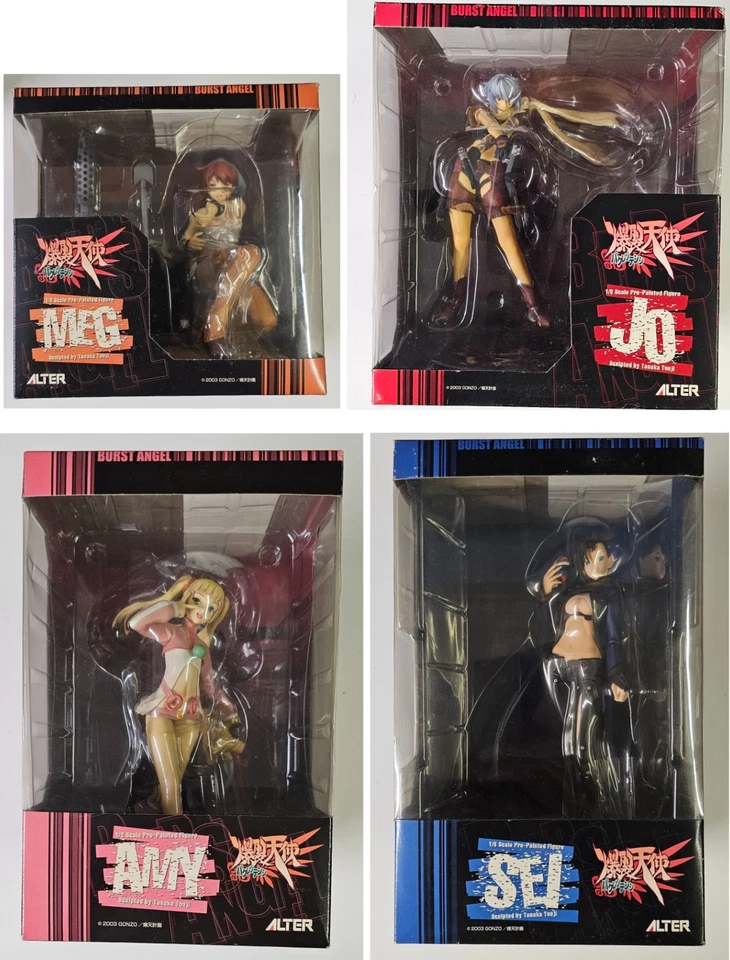 Set action figure Burst Angel marca Alter originali Giappone + 6 DVD - Immagine 3 di 4