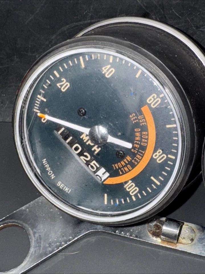 Honda 1970 70 SL350 SL 350 OEM Original Tacómetro / Velocímetro Medidores Soporte Foto 3 de 4