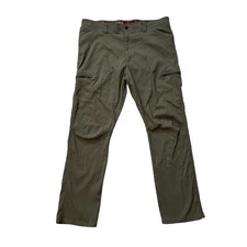 Wrangler ATG Olive Green Zip Pocket Outdoor Hiking Cargo Pants Mens 40x30