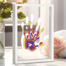 Family Handprint Kit, DIY Craft Keepsake Wooden Frame, Endless Gift Set, Non-...