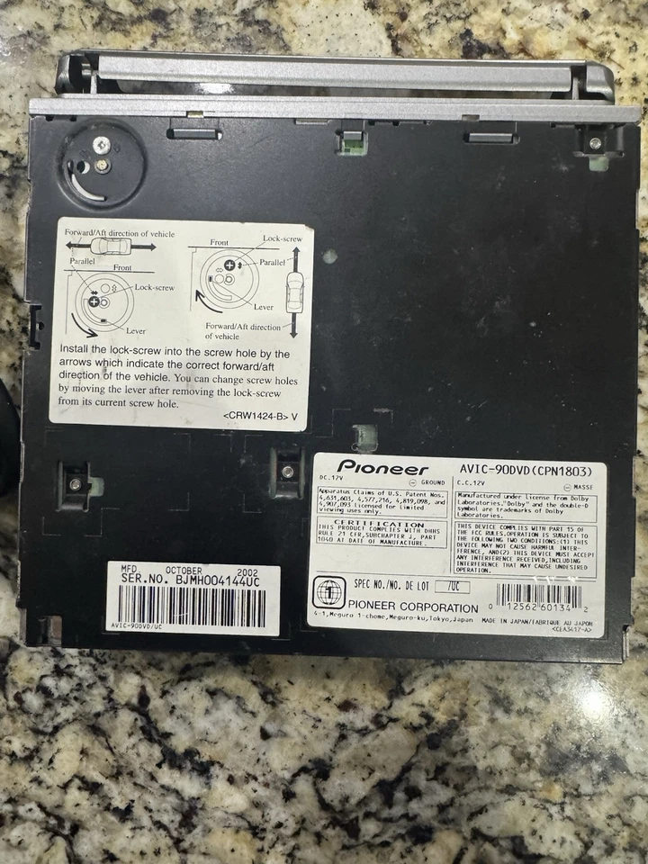 Pantalla ancha para automóvil Pioneer AVIC-9DVD, AVD-W6010 Foto 3 de 4