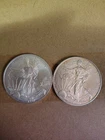 Two 1997 1oz. Silver American Eagles