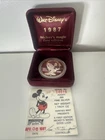 1987 Mickey's Magic Good Luck 1 oz .999 Silver Round Disney Rarities Mint