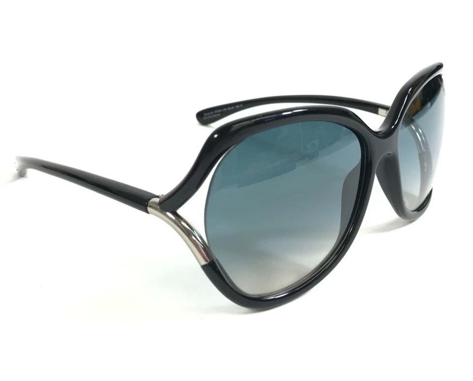 Tom Ford Sunglasses Anouk-02 TF578 01B Black Butterfly with Gradient Blue Lenses - Image 3 of 4