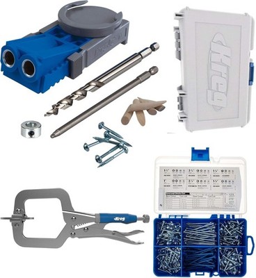 Kreg Jig R3 Master System with Screw Kit & 2'' Face Clamp for Woodworking