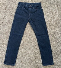Levi Strauss  Co 502 Jeans 29x30 Black Pant Tapered Leg Denim Stretch mid-rise