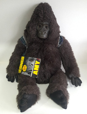Vintage 1995 Congo Film Gebärdensprache Amy der Gorilla weiches Plüschtier 21 Zoll Kenner