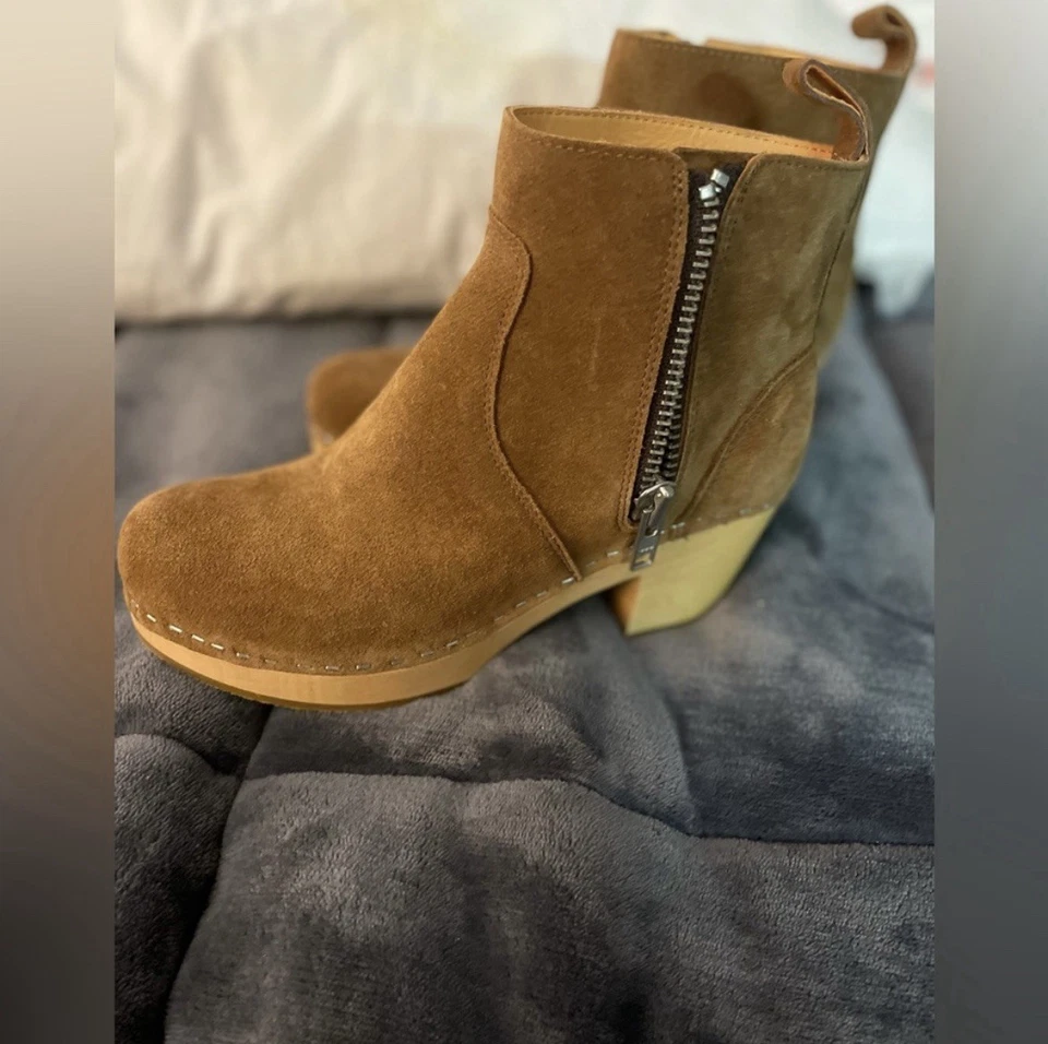 Zuecos Hasbeens Swedish Boot Talla 7.5 38 Marrón Gamuza Nunca Usados  Foto 2 de 4