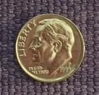1999 P Roosevelt dime, very nice, actual coin in picture  free S/H