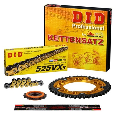 Kawasaki ZX10R Ninja (ZXT00D) 06-07, Kettensatz DID VX3 G&B gold SILENT STEALTH