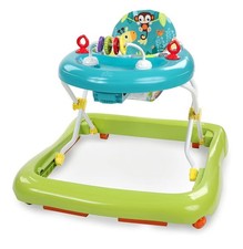 Babylo Go Go Musical Baby Zig Zag Walker - Grey/Mint Green