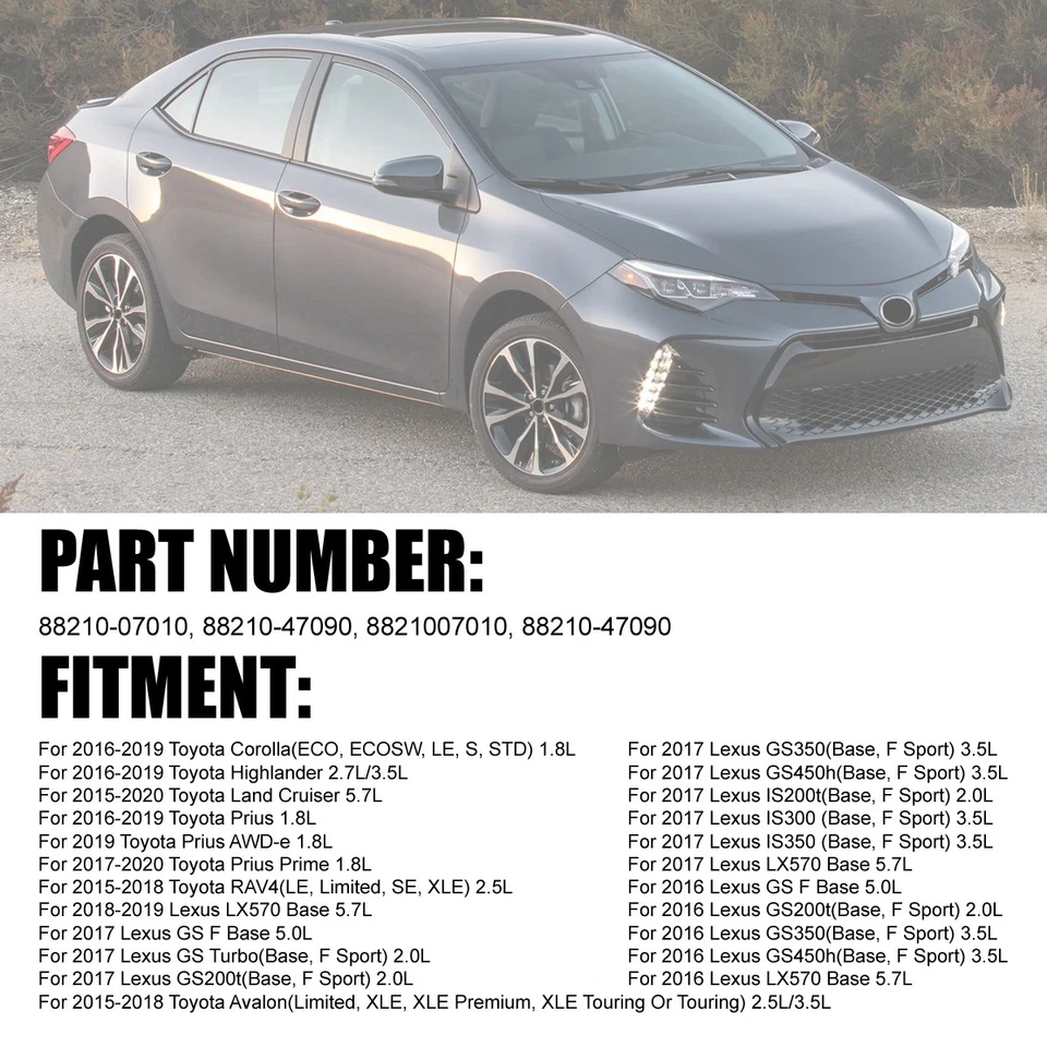 Distance Front Collision Sensor 88210-07010# For Toyota Corolla/Prius/Highlander - Image 3 of 4