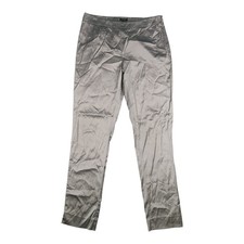 Verge Pants Women 12 Grey Metallic Viscose Blend Trousers Chino Straight Size 12