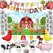 Sumind Farm Birthday Decorations Farm Birthday Party Supplies Animals Cow Theme