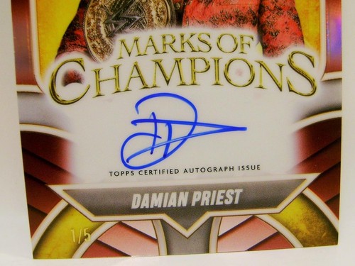 DAMIAN PRIEST MARKS OF CHAMPIONS #01 /5 AUTO HANDSIGNIERT WWE TOPPS CHROME 2025 - Bild 2 von 3