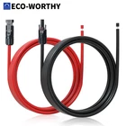 ECO-WORTHY 10FT 10AWG Solar Extension Cable 30A/1000V DC, IP67 Waterproof