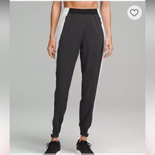 lululemon Adapted State High-Rise Jogger: Colourblock Black White Sz 2