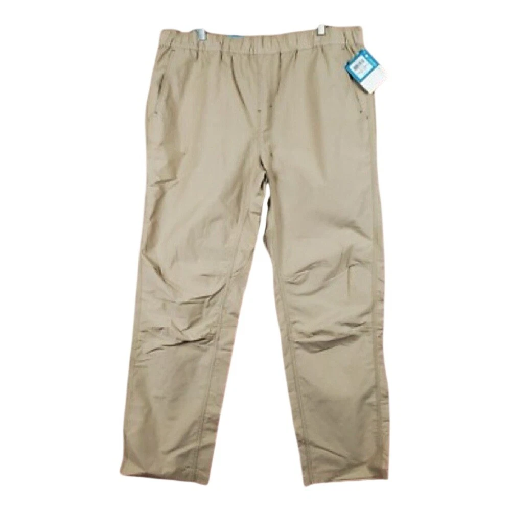 Columbia Mens Regular Fit Khaki Tan Outdoor Hiking Pants Size L 32L NWT