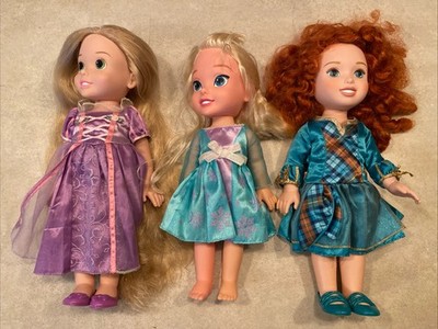 Disney Princess Toddler Dolls Rapunzel Elsa Maribel 13  Lot Of 3
