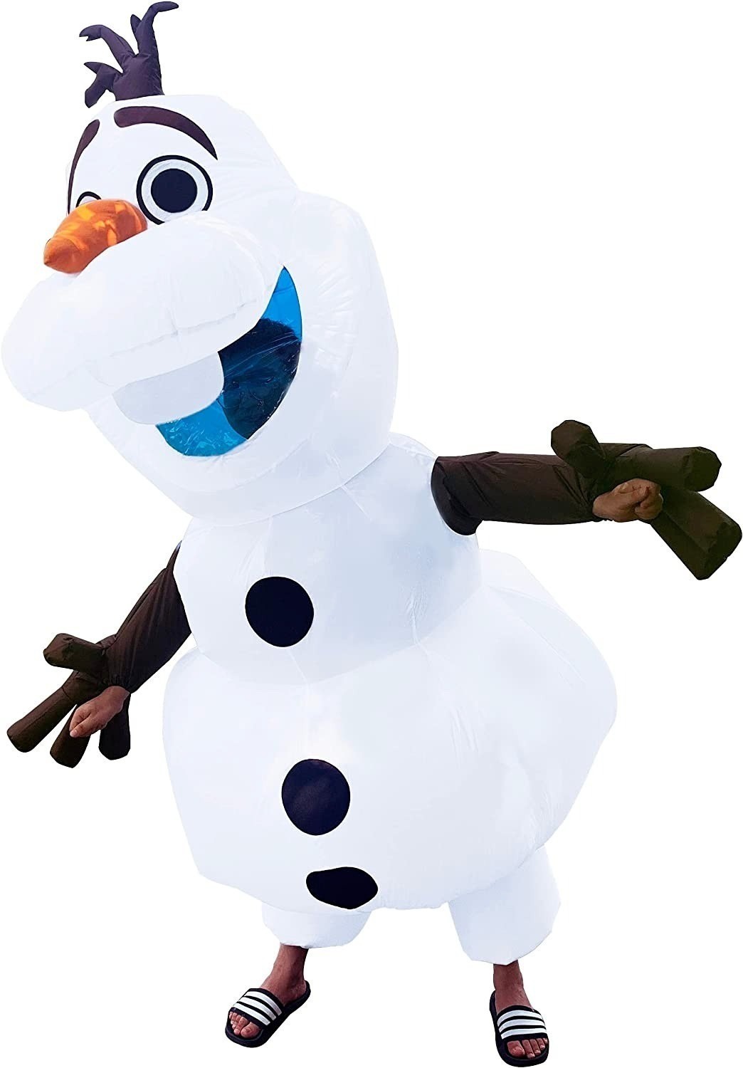 Nuevo Disfraz Olaf Inflable Disfraz Elegante Vestido de Fiesta Cumpleaños Conjunto Talla Adulto