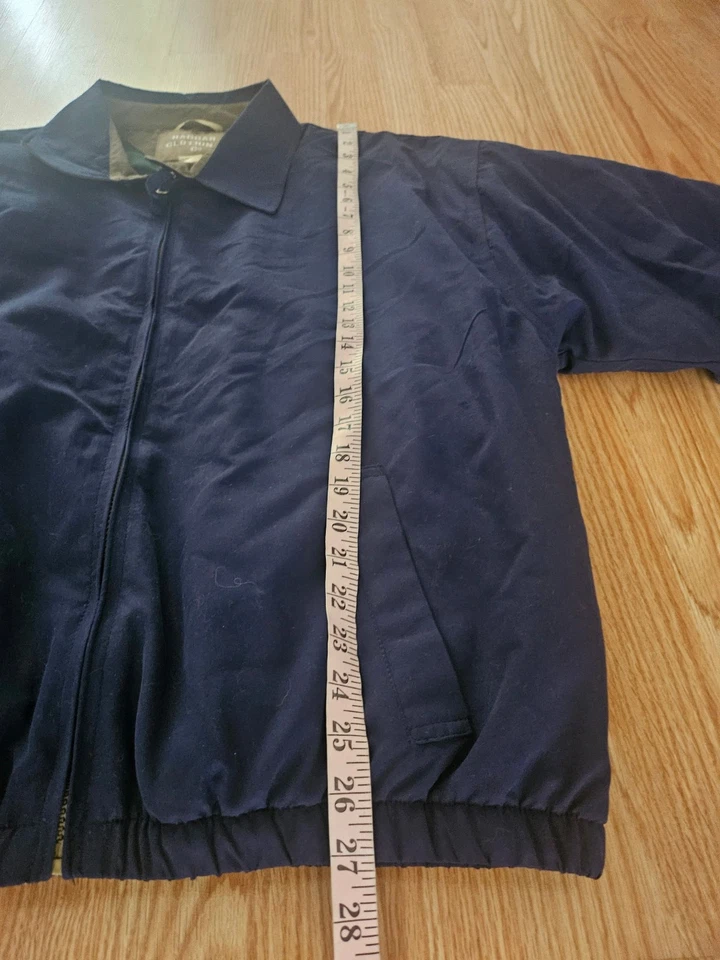 Haggar Clothing Co. Men's Bomber Blue Jacket Coat Lined Size Large NWT - Image 3 of 4