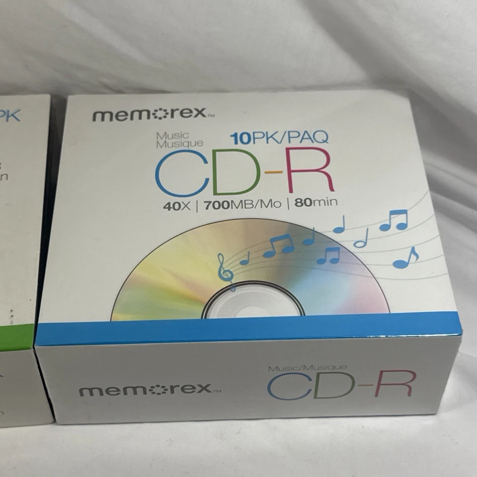Memorex DVD-RW 4X 4.7GB 10pk + CD-R 40X 700MB 10pk Blank Media New Set - Image 3 of 4
